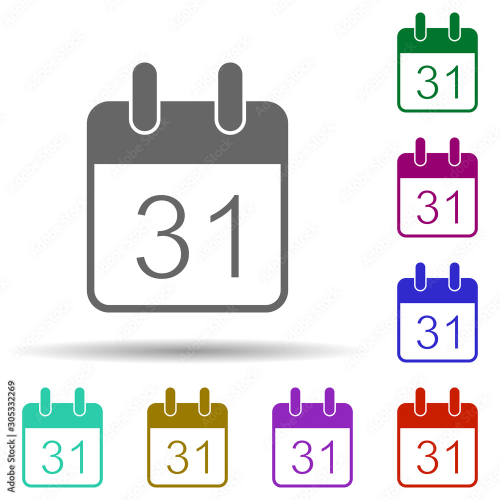 Poster deadline in multi color style icon. simple glyph, flat vector of software development icons for ui a