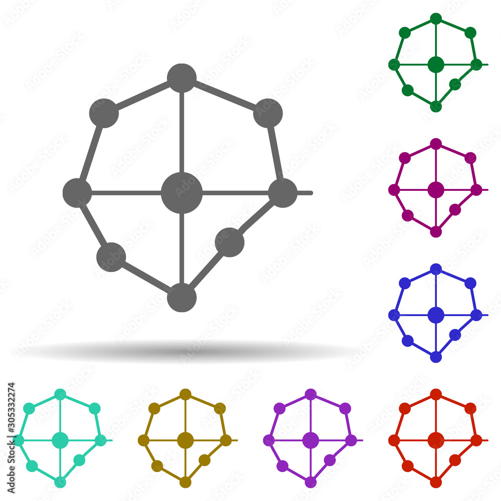 Poster scope sign in multi color style icon. simple glyph, flat vector of software development icons for ui