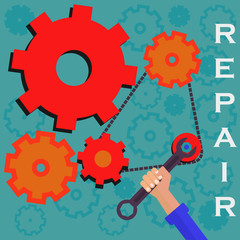 Mechanical repairs abstract poster