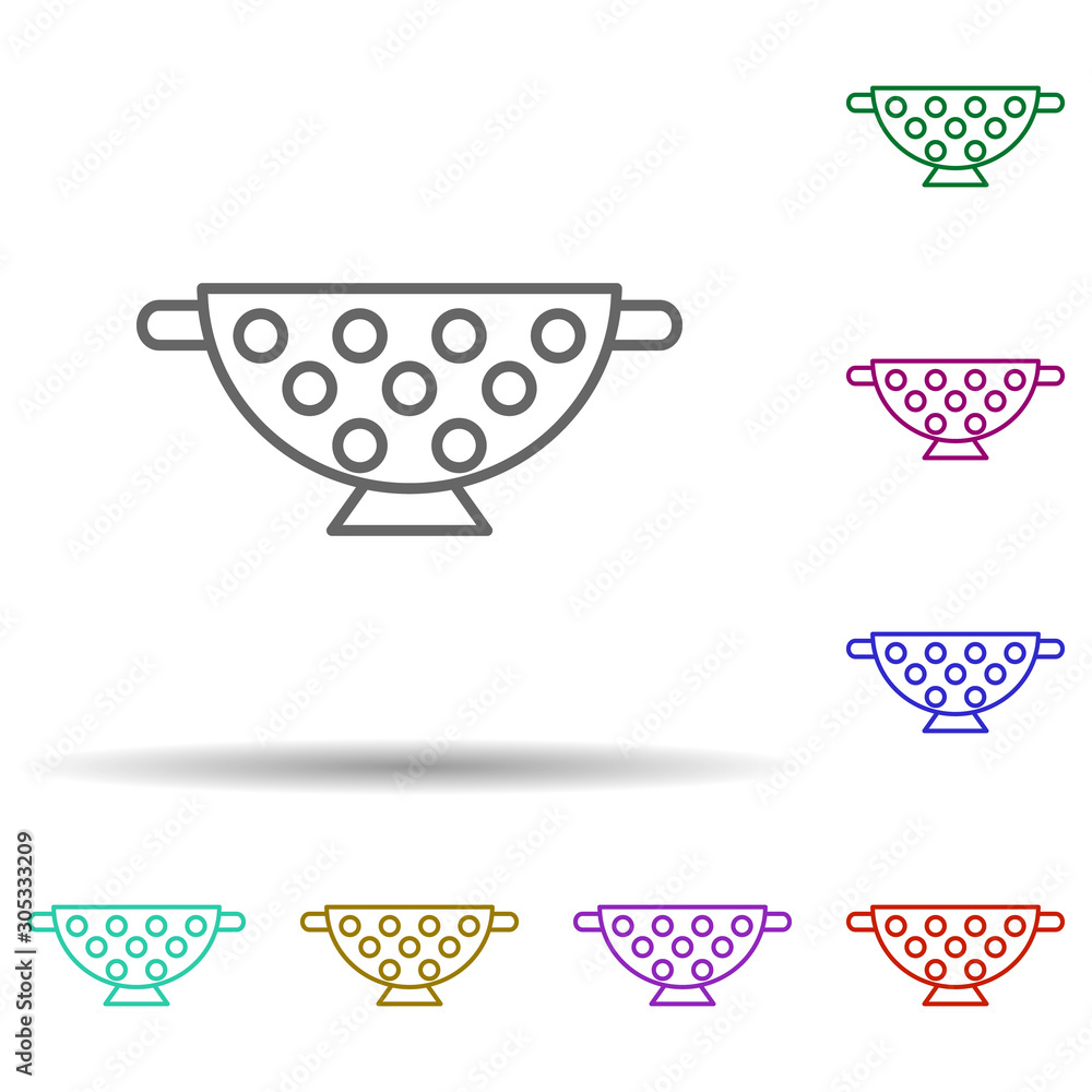 Poster sieve multi color icon. simple thin line, outline vector of web icons for ui and ux, website or mobi