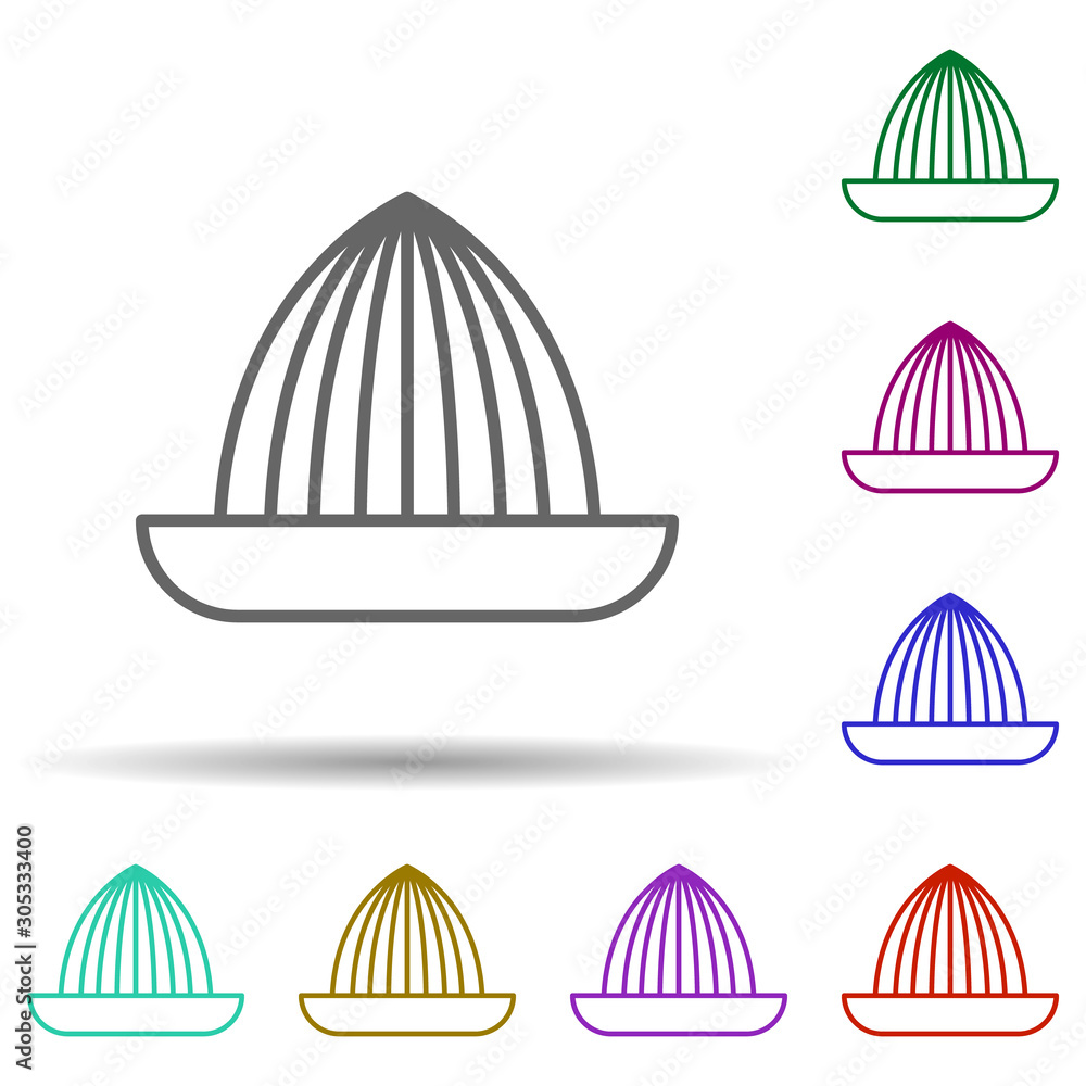 Poster juicer multi color icon. simple thin line, outline vector of web icons for ui and ux, website or mob