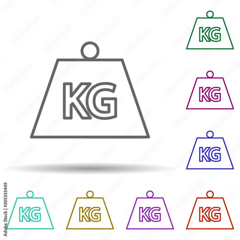 Poster cargo multi color icon. simple thin line, outline vector of web icons for ui and ux, website or mobi