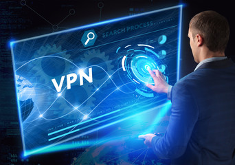 Business, Technology, Internet and network concept. VPN network security internet privacy...