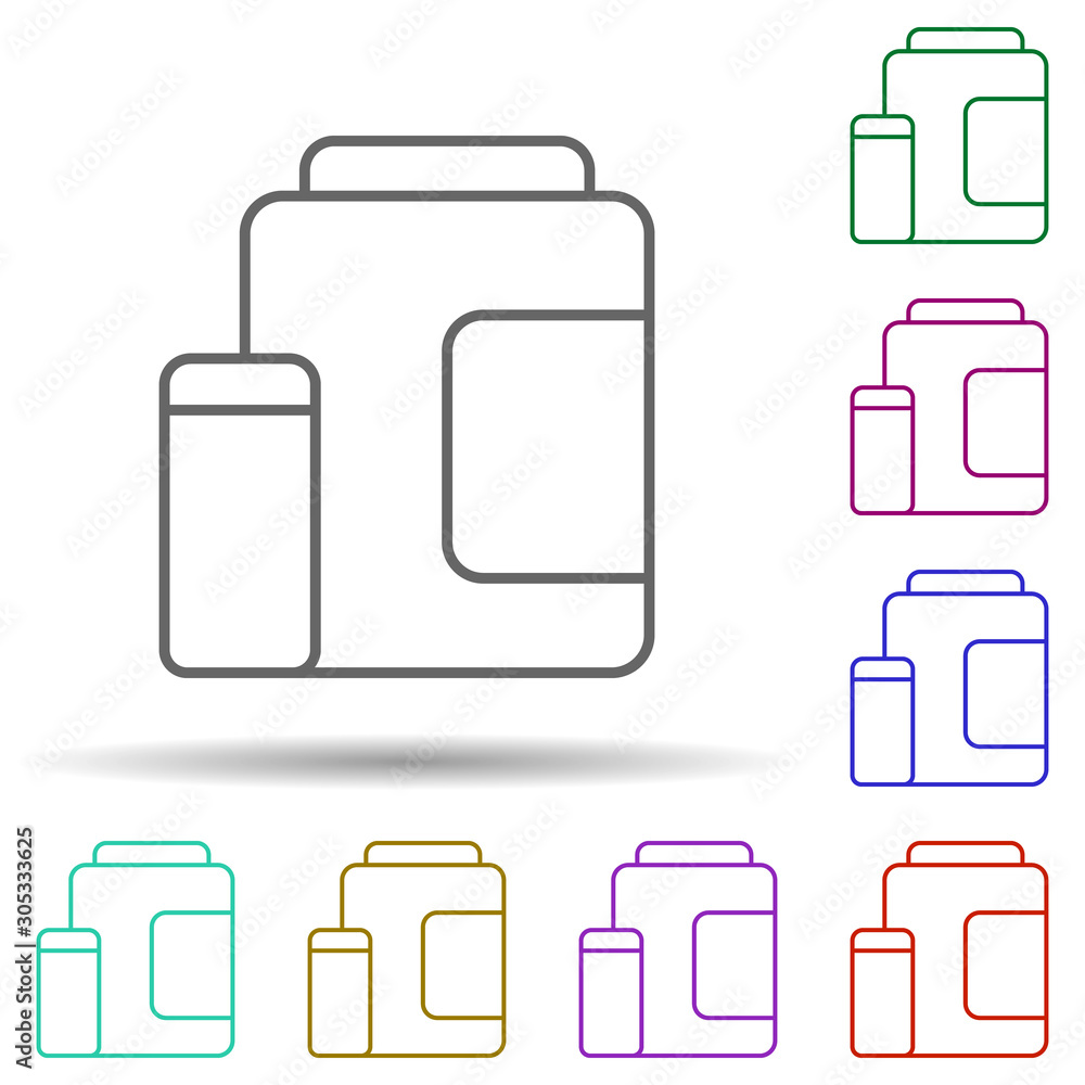 Poster a bank of proteins multi color icon. simple thin line, outline vector of web icons for ui and ux, we