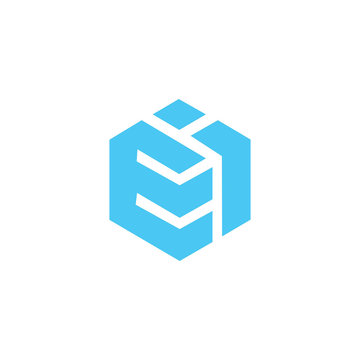 Initial letter ei or ie logo vector design template
