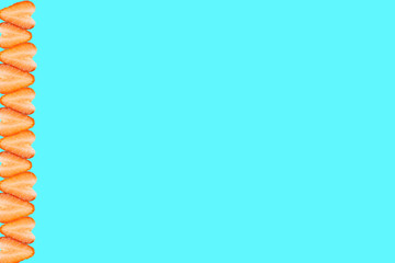 Fresh Strawberry Pattern on blue background