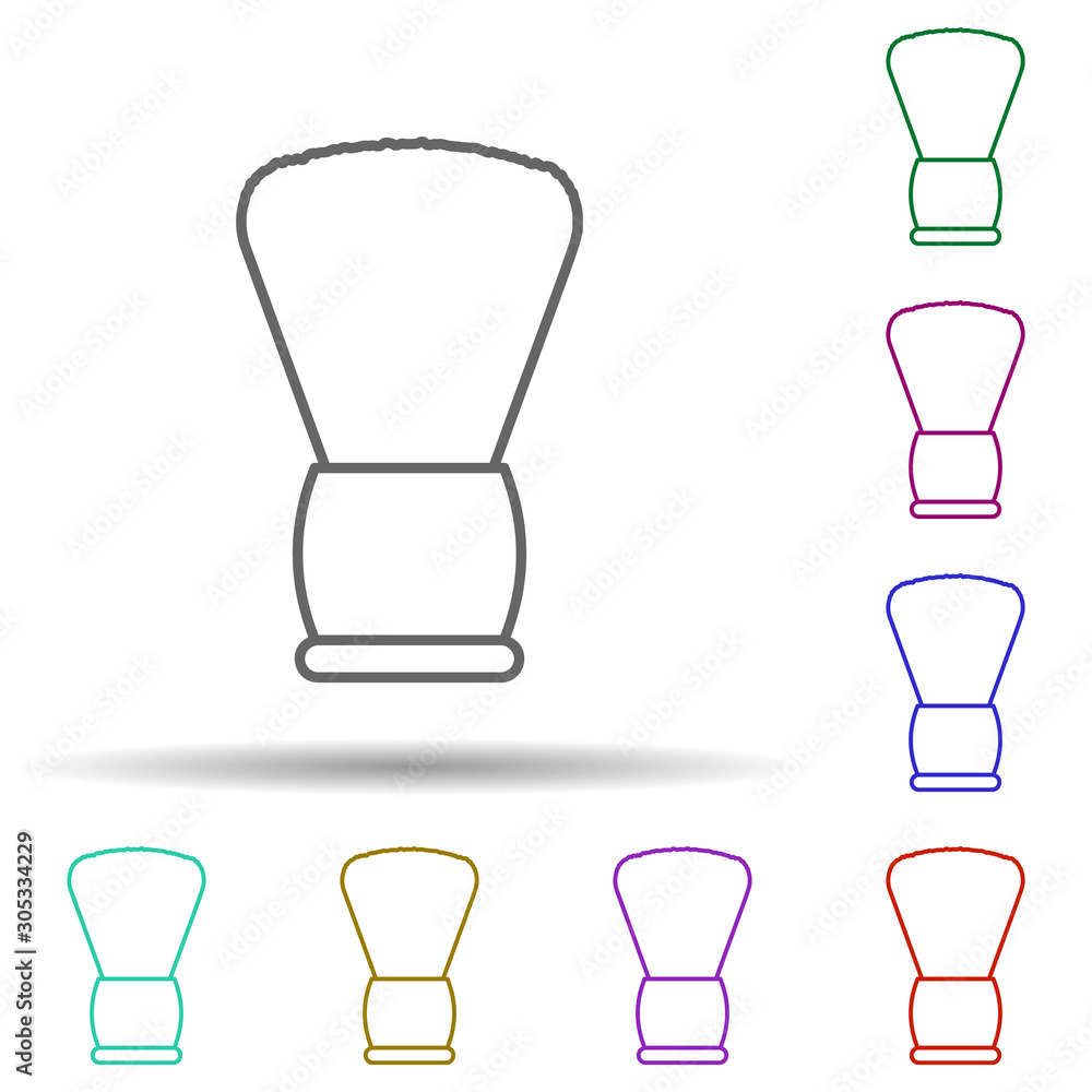 Poster scour sponge multi color icon. simple thin line, outline vector of web icons for ui and ux, website 