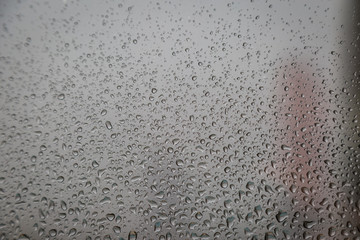 Water droplet on the window glass