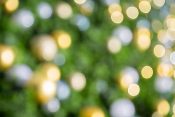 Obraz premium Blur of christmas tree with decoration