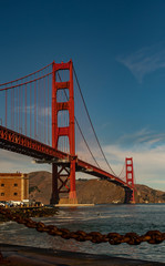 Golden Gate seen from Fort Point in San Francisco 