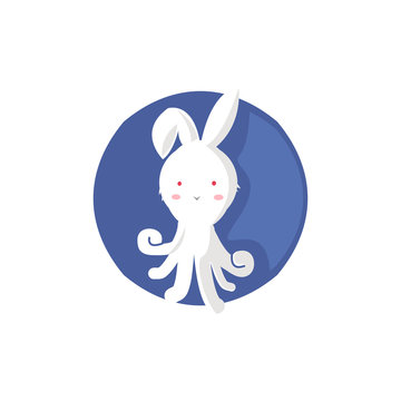 mix of rabbit and octopus characters