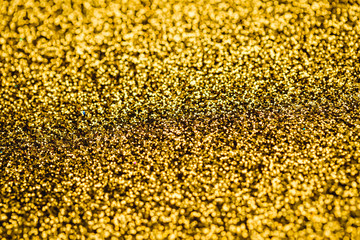 Abstract Golden glitter bokeh