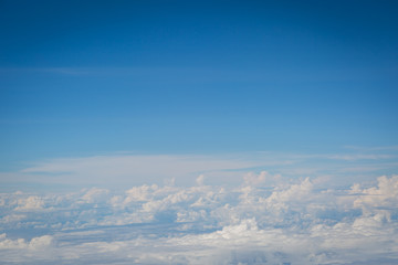 sky and clouds view from airplan