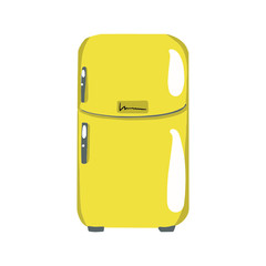 The fridge. Freezer. Breakfast.Stock illustration. Home appliances for the kitchen. On a white background. Vector.