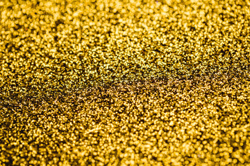Abstract Golden glitter bokeh