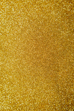 Abstract Golden glitter bokeh for background