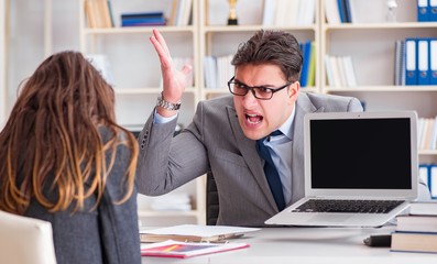 Business meeting between businessman and businesswoman