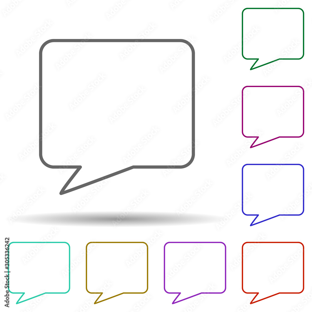 Poster comment multi color icon. simple thin line, outline vector of web icons for ui and ux, website or mo