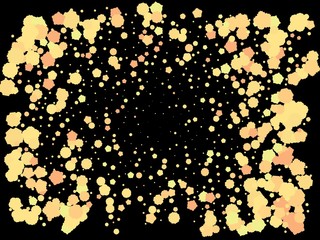 Abstract gold crackers for holidays.