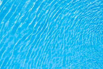 Blue color of wave and reflection