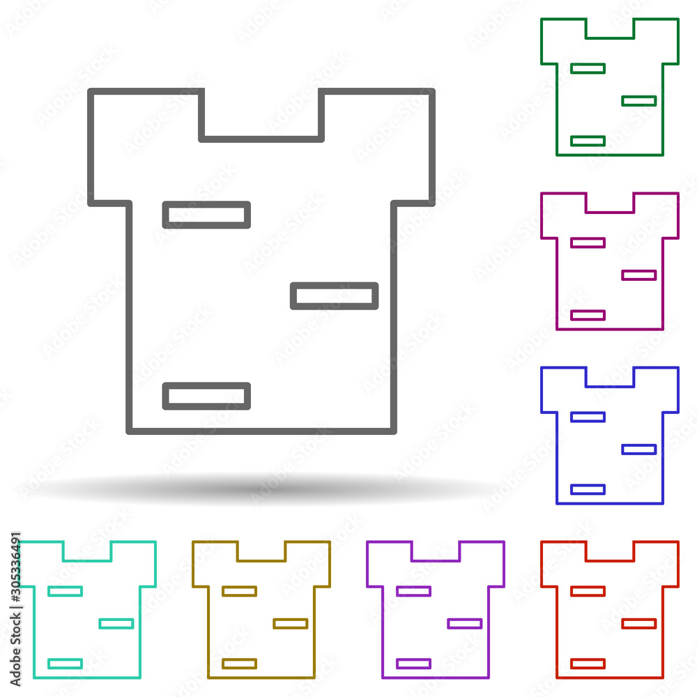 Poster product design multi color icon. simple thin line, outline vector of web icons for ui and ux, websit
