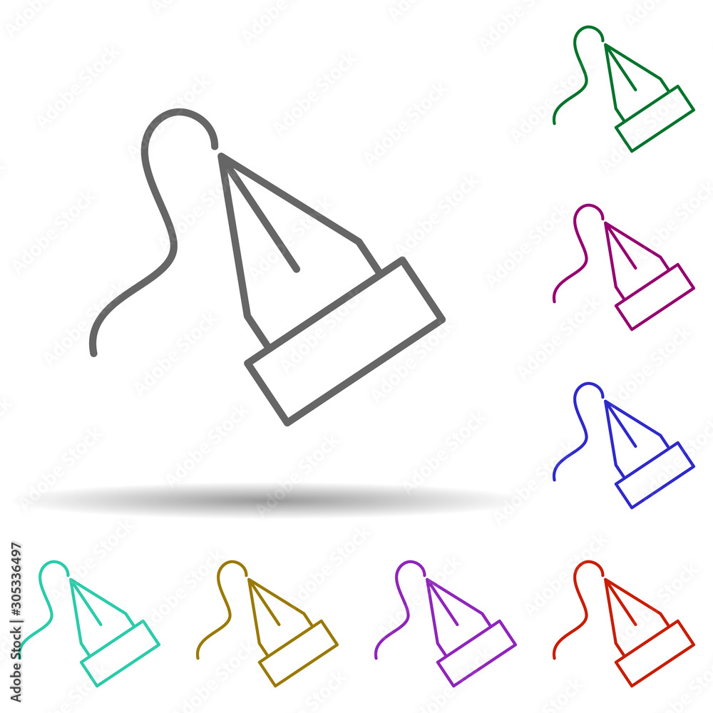 Poster drawing multi color icon. simple thin line, outline vector of web icons for ui and ux, website or mo
