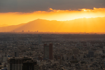 日本・東京・夕方