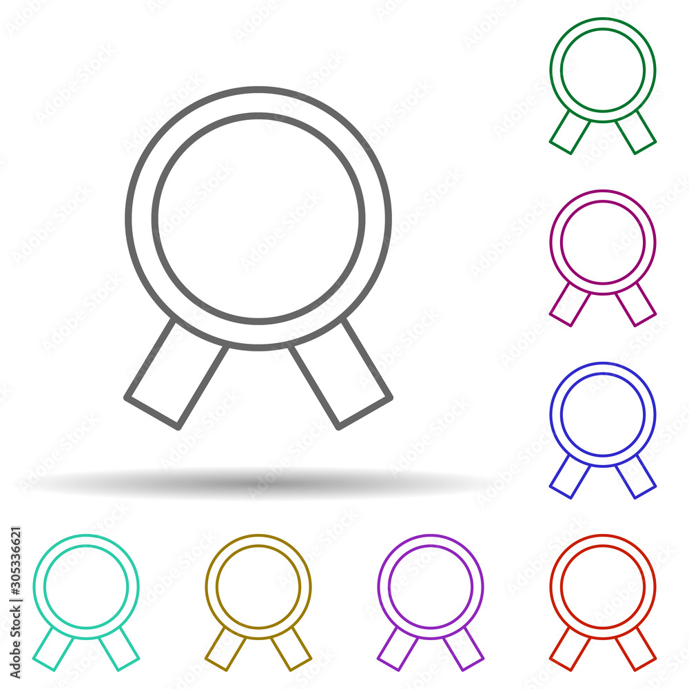 Poster bestseller multi color icon. simple thin line, outline vector of web icons for ui and ux, website or