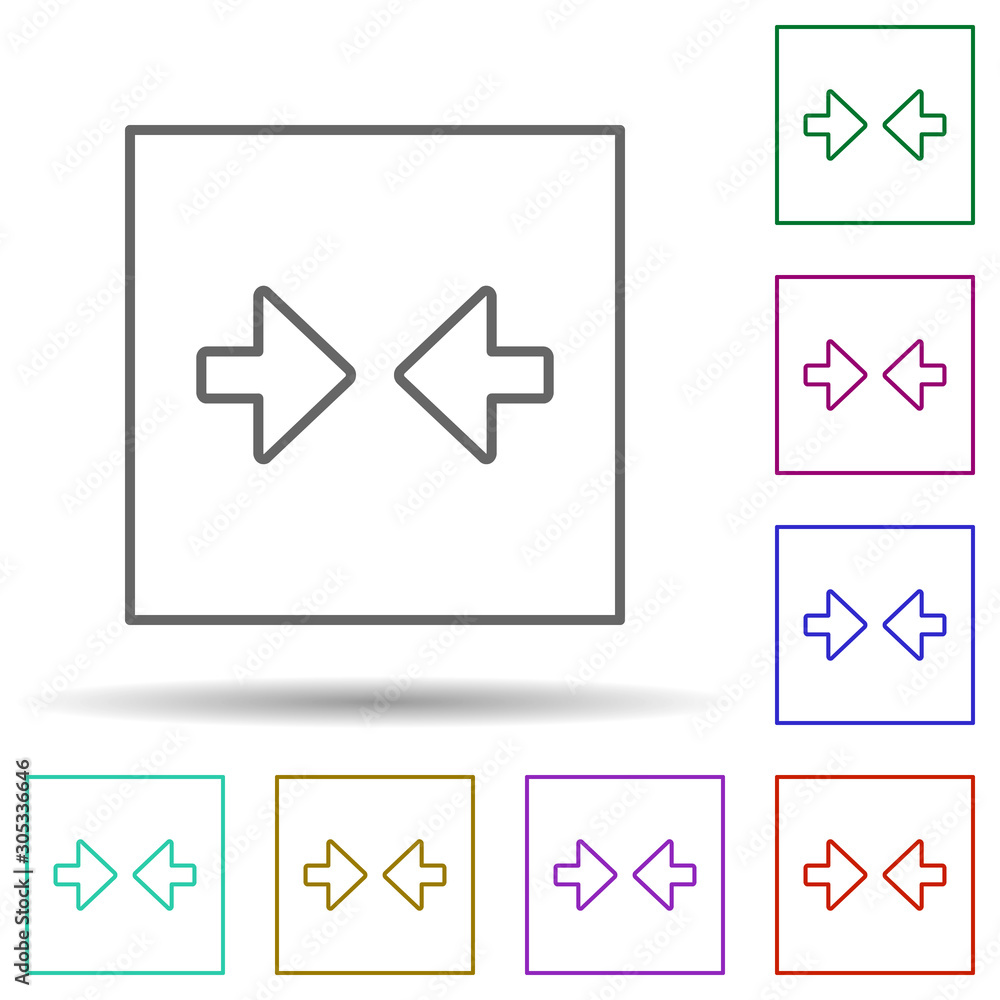 Poster limited edition sign multi color icon. simple thin line, outline vector of web icons for ui and ux, 