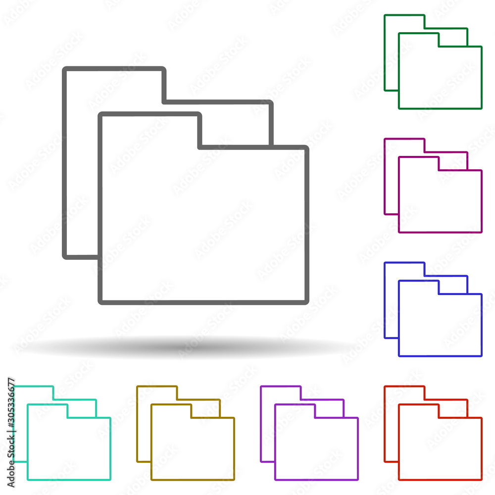 Poster category sign multi color icon. simple thin line, outline vector of web icons for ui and ux, website