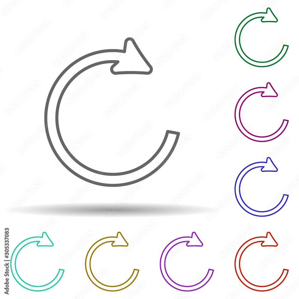 Poster refresh sign multi color icon. simple thin line, outline vector of web icons for ui and ux, website 