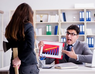 Office conflict between man and woman