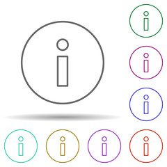 Info sign multi color icon. Simple thin line, outline vector of web icons for ui and ux, website or mobile application