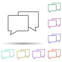 Fototapeta premium Talking sign multi color icon. Simple thin line, outline vector of web icons for ui and ux, website or mobile application