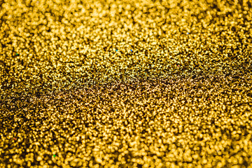 Abstract Golden glitter bokeh