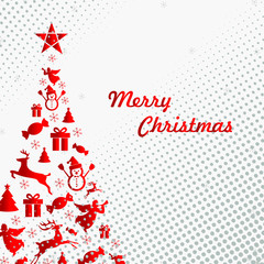 the pines logo with christmas gift candy deer star on white background