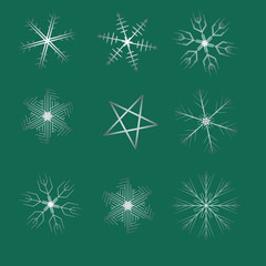 the snow star logo for christmas background