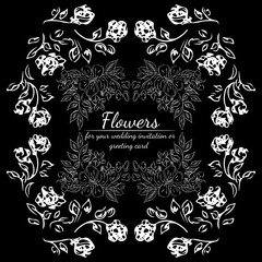 Tropical hand drawn floral frames. Outline set. Jungle foliage illustration. Floral set. Hand drawing. Vector isolated collection. Natural spring wedding card. Summer tropical leaf. Botanical frames