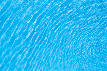 Blue color of wave and reflection