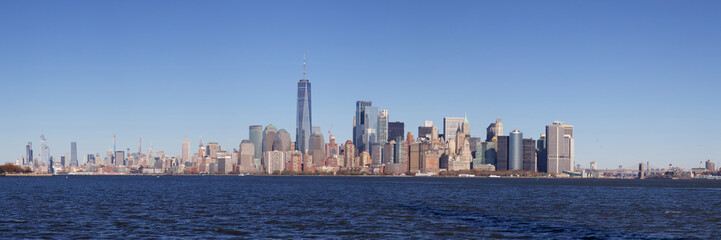 Fototapeta na wymiar Downtown Manhattan XXL Panorama