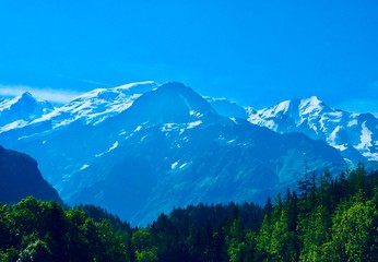 Blue and green in the Alps