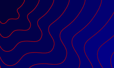 Abstract melt. Gradient blue colour with orange outline.