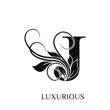  Initial letter J  Decorative emblem VINTAGE ornament  monogram logo