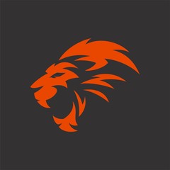 lion head tribal logo 