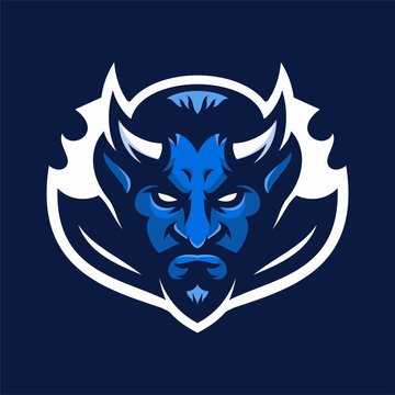 devil mascot head logo