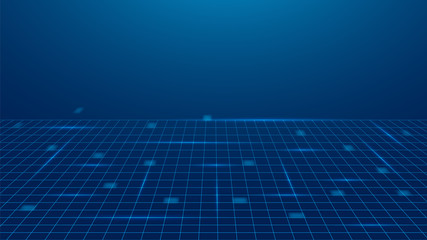 Abstract Blue Big Data Representation Technology Background with Space for Text