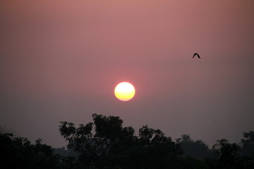 Obraz premium sunset in the mountains