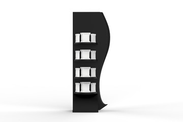 Display stand, retail display stand for product , display stands isolated on white background. 3d illustration