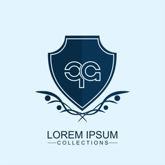 Letter QA Line Elegant logo,Design for Boutique hotel,Resort,Restaurant, Royalty, Victorian. Can be used for workflow layout template, banner, marketing, infographics.