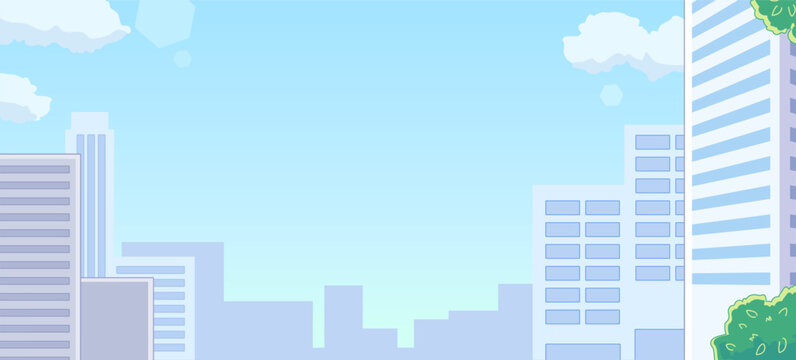 ビル 都会 街 背景 イラスト アニメ Stock Vector Adobe Stock